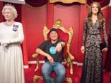 With the (wax) royal family in Madame Tussaud's in Sydney